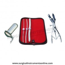 Hegar uterine dilator 3 pieces set,3-4, 5-6, 15-16, mathieu speculum, collin large